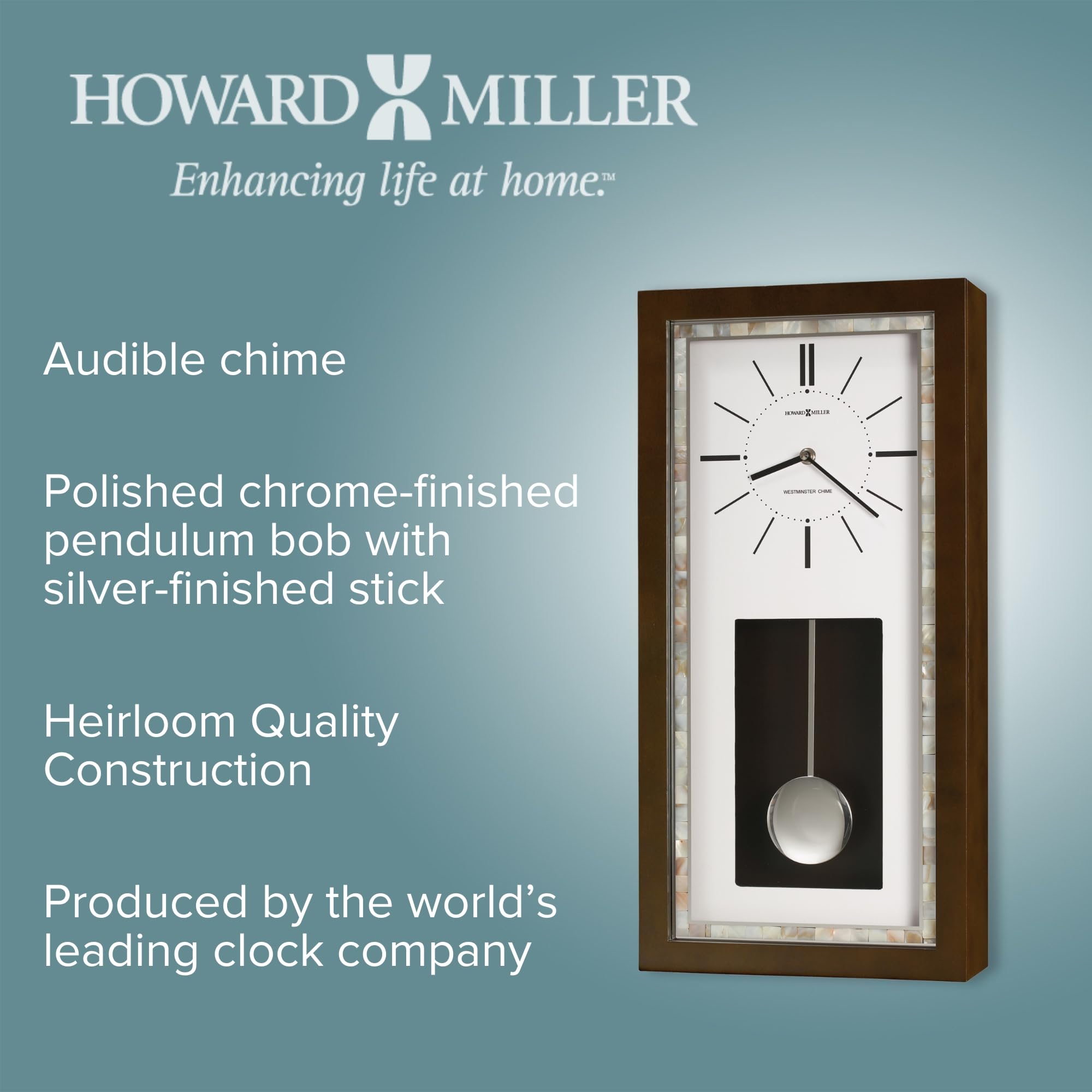 Amazon.com: Howard Miller Holden Wall Clock II - Espresso Finish